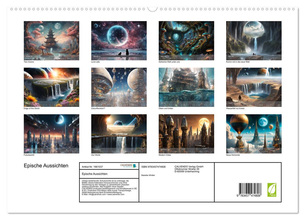 Epische Aussichten (CALVENDO Premium Wandkalender 2026)