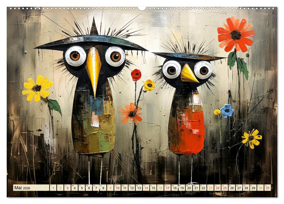 Vögel - ein schöner Tag (CALVENDO Premium Wandkalender 2026)