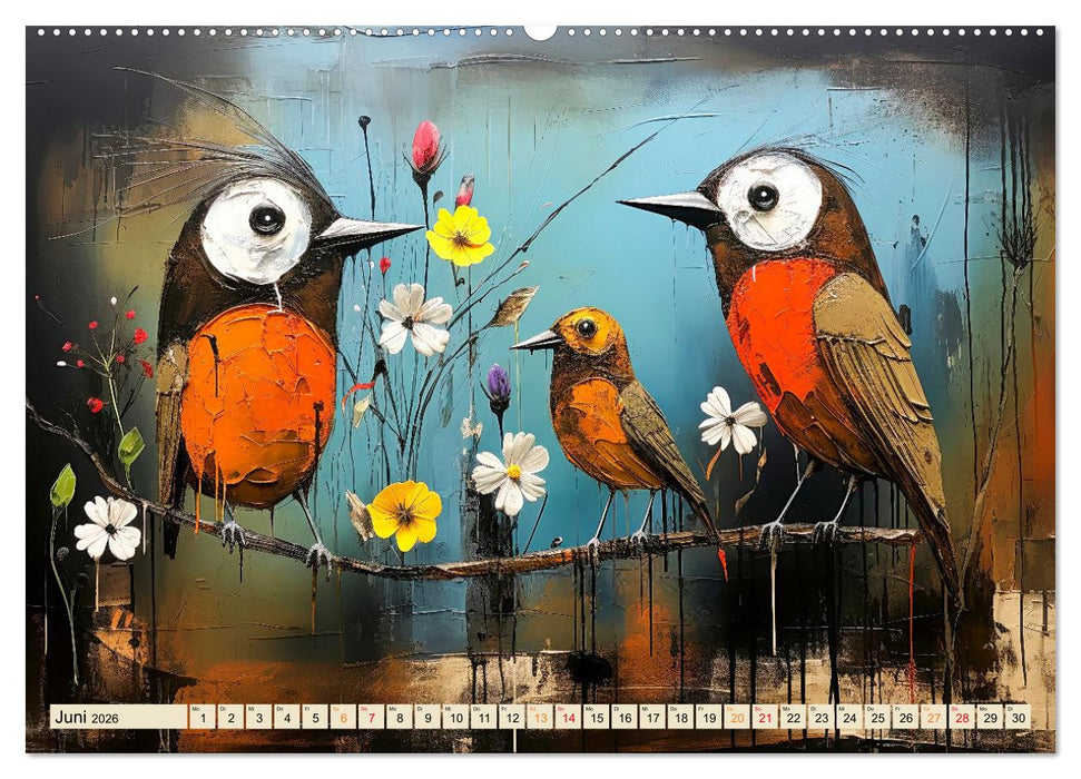 Vögel - ein schöner Tag (CALVENDO Premium Wandkalender 2026)