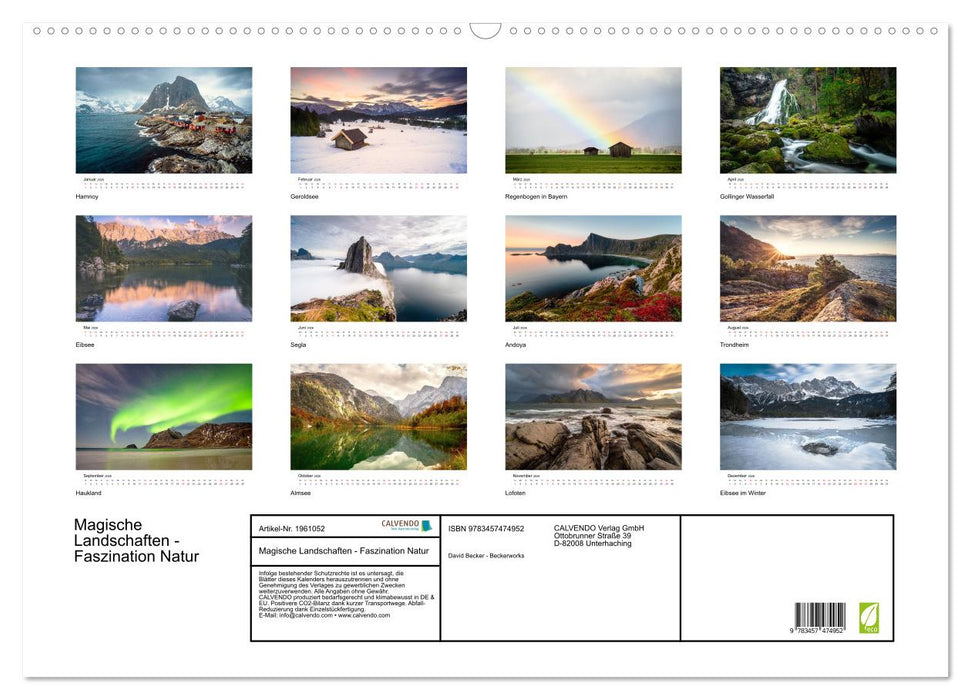 Magische Landschaften - Faszination Natur (CALVENDO Wandkalender 2026)