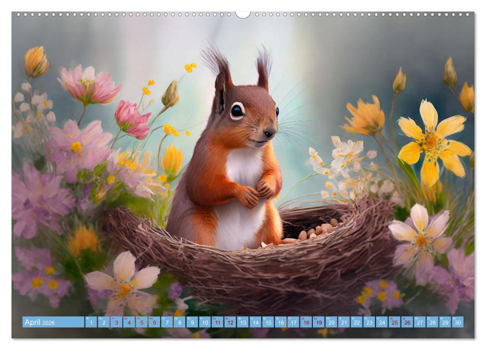 Der Eichhörnchen-Kalender (CALVENDO Premium Wandkalender 2026)