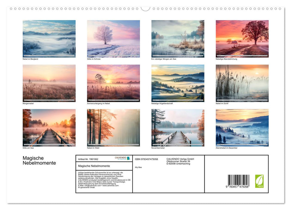 Magische Nebelmomente (CALVENDO Premium Wandkalender 2026)
