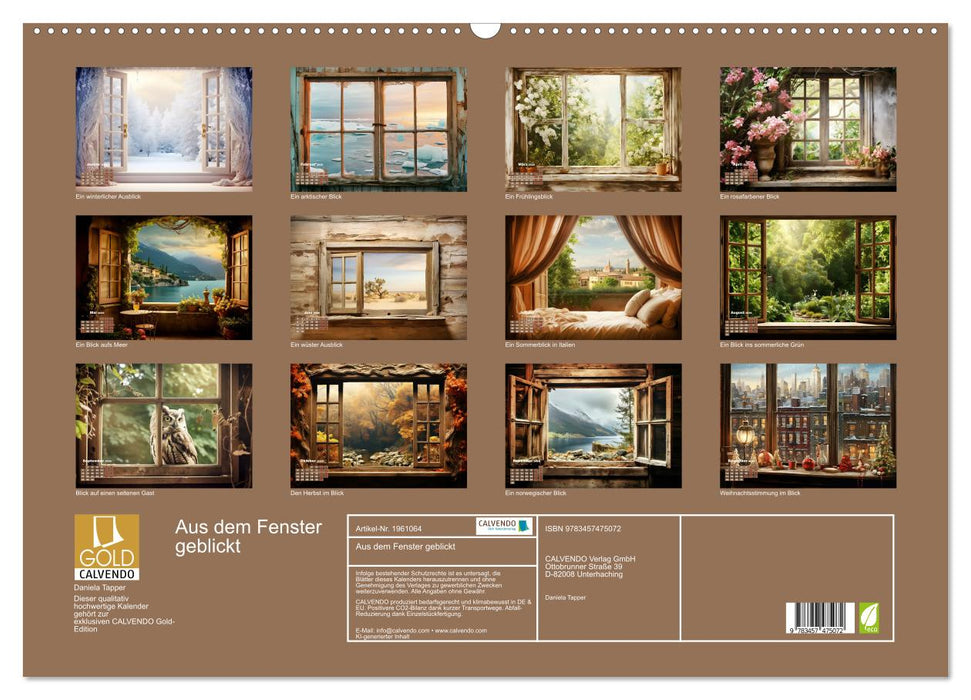 Aus dem Fenster geblickt (CALVENDO Wandkalender 2026)