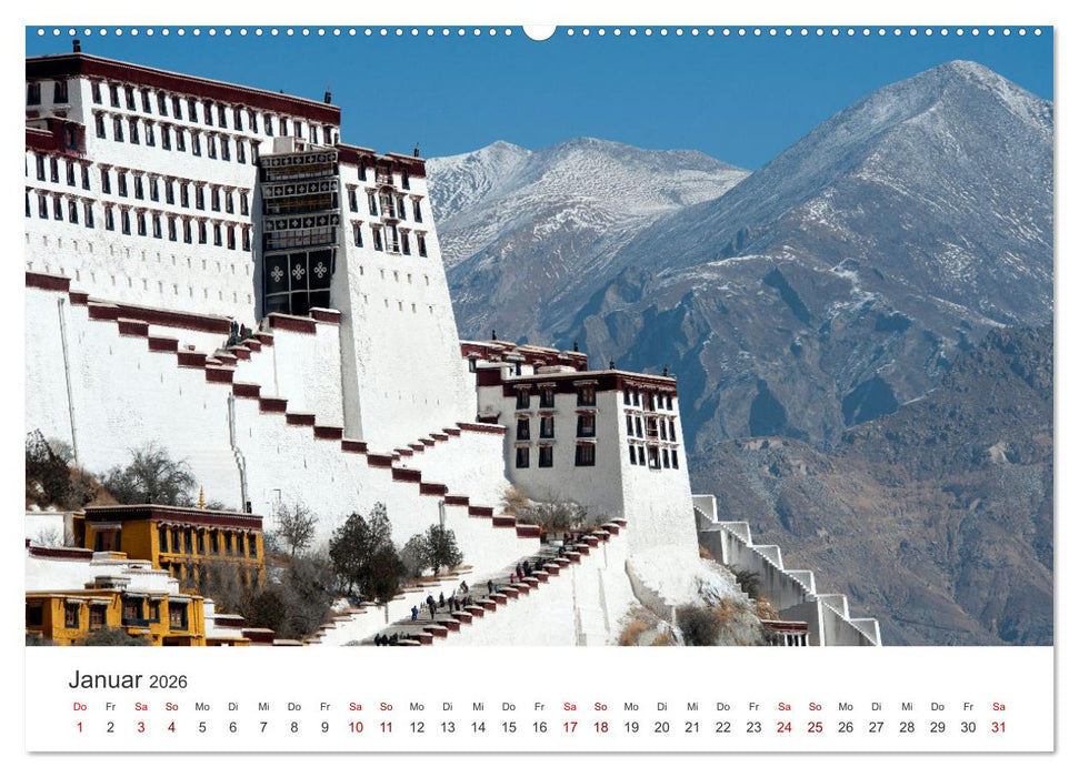 Tibet - Kloster und Landschaft (CALVENDO Premium Wandkalender 2026)