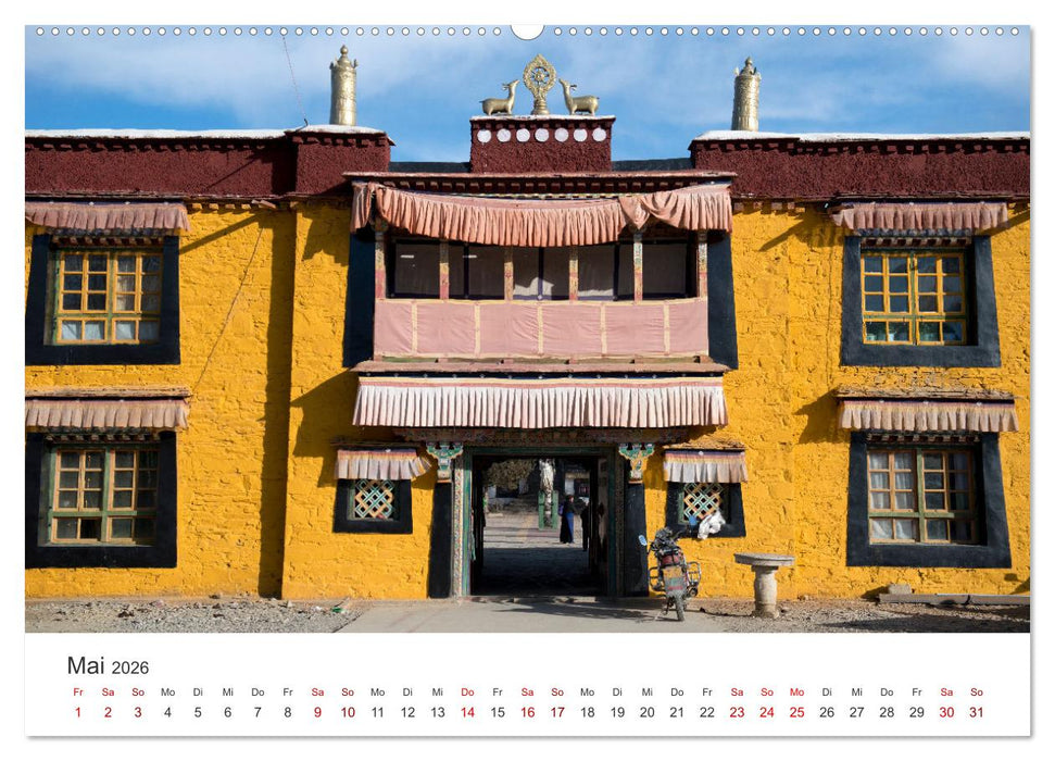 Tibet - Kloster und Landschaft (CALVENDO Premium Wandkalender 2026)