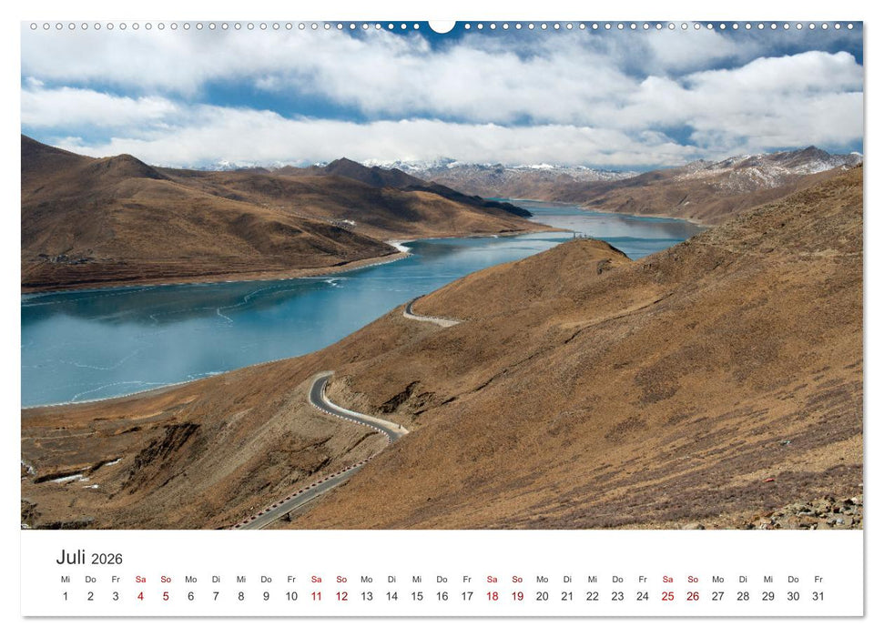 Tibet - Kloster und Landschaft (CALVENDO Premium Wandkalender 2026)