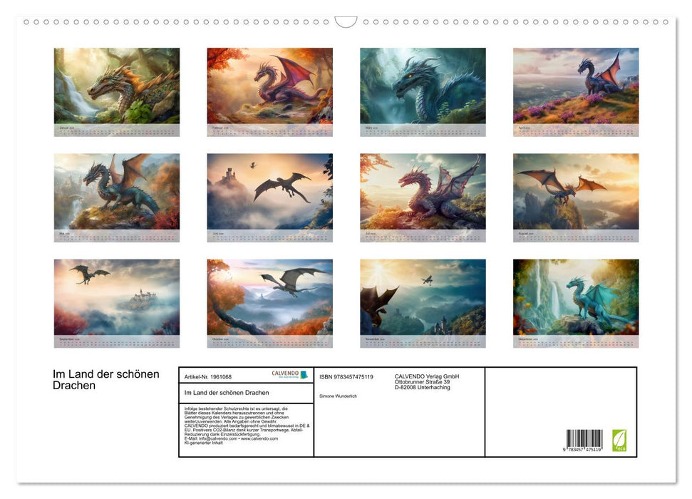 Im Land der schönen Drachen (CALVENDO Wandkalender 2026)