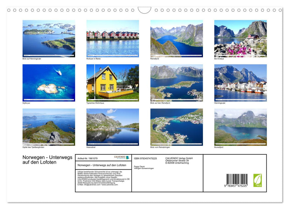 Norwegen - Unterwegs auf den Lofoten (CALVENDO Wandkalender 2026)