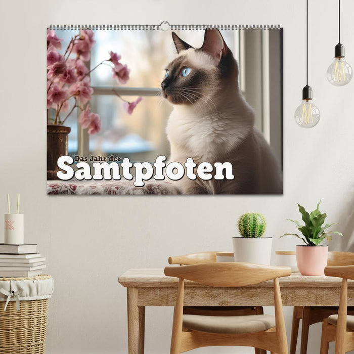 Das Jahr der Samtpfoten (CALVENDO Wandkalender 2026)