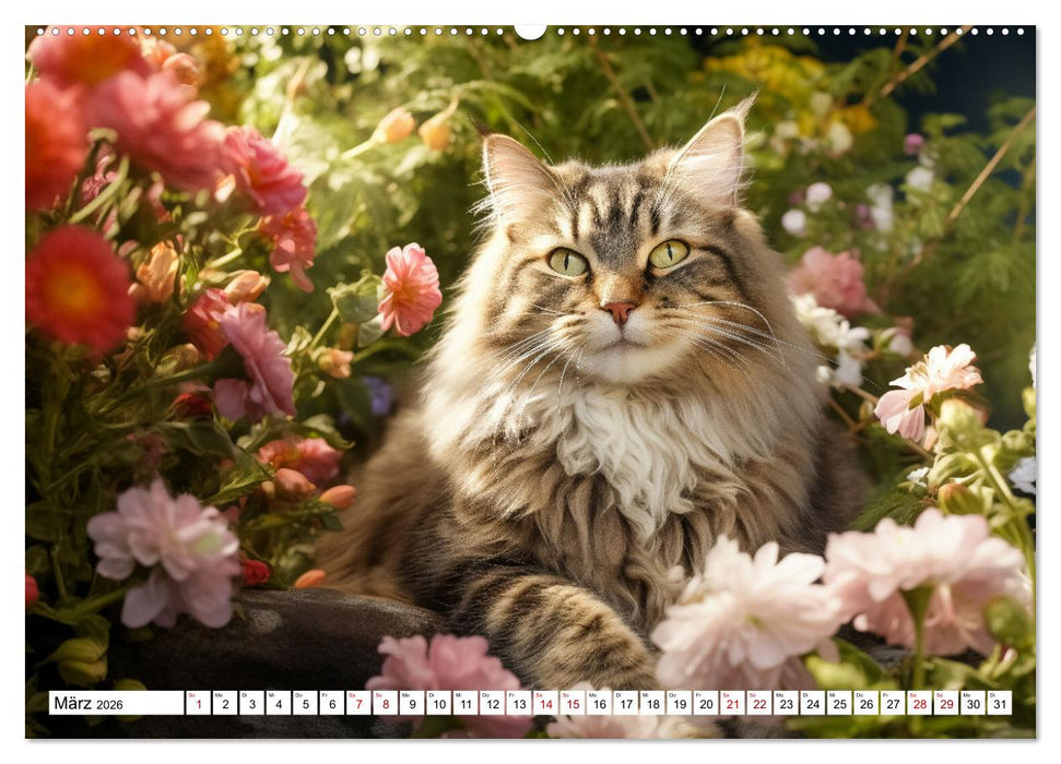 Das Jahr der Samtpfoten (CALVENDO Wandkalender 2026)