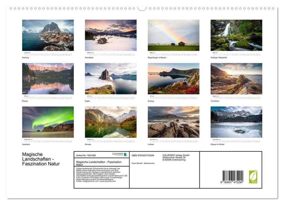 Magische Landschaften - Faszination Natur (CALVENDO Premium Wandkalender 2026)