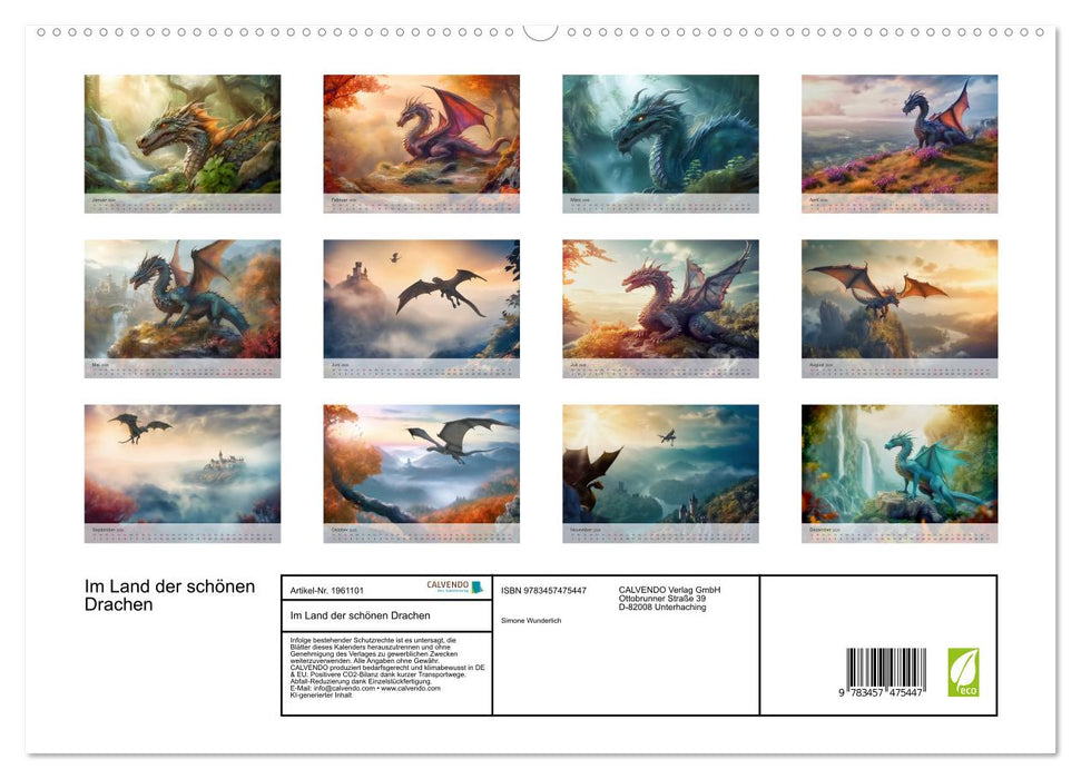 Im Land der schönen Drachen (CALVENDO Premium Wandkalender 2026)