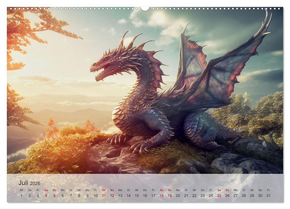 Im Land der schönen Drachen (CALVENDO Premium Wandkalender 2026)
