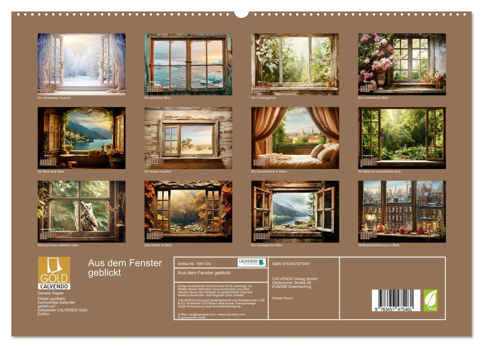Aus dem Fenster geblickt (CALVENDO Premium Wandkalender 2026)