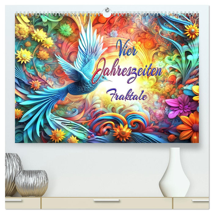 Vier Jahreszeiten Fraktale (CALVENDO Premium Wandkalender 2026)