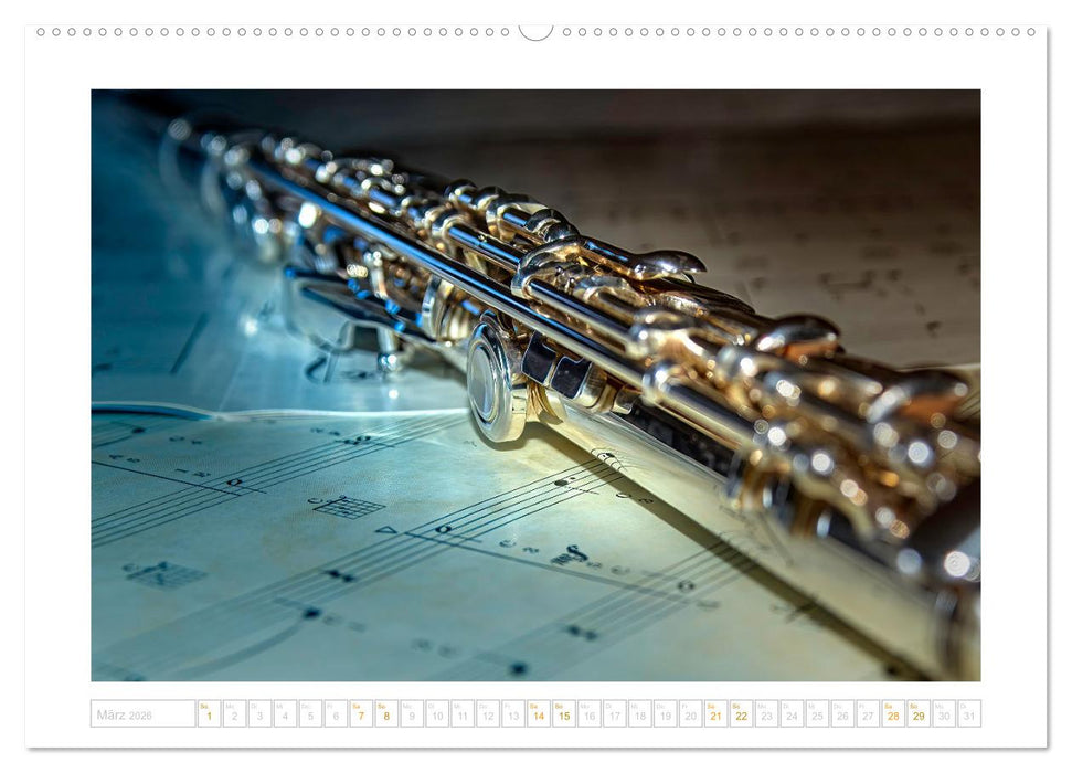 Die Querflöte, ein herrliches Instrument (CALVENDO Premium Wandkalender 2026)