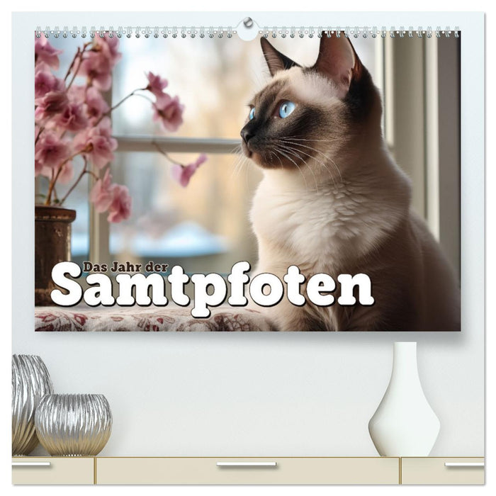 Das Jahr der Samtpfoten (CALVENDO Premium Wandkalender 2026)