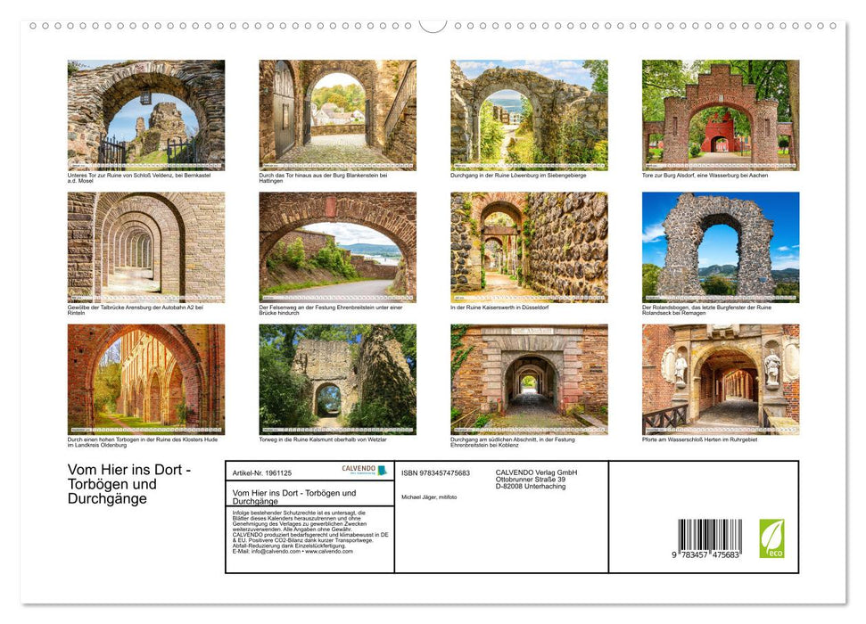 Vom Hier ins Dort - Torbögen und Durchgänge (CALVENDO Premium Wandkalender 2026)