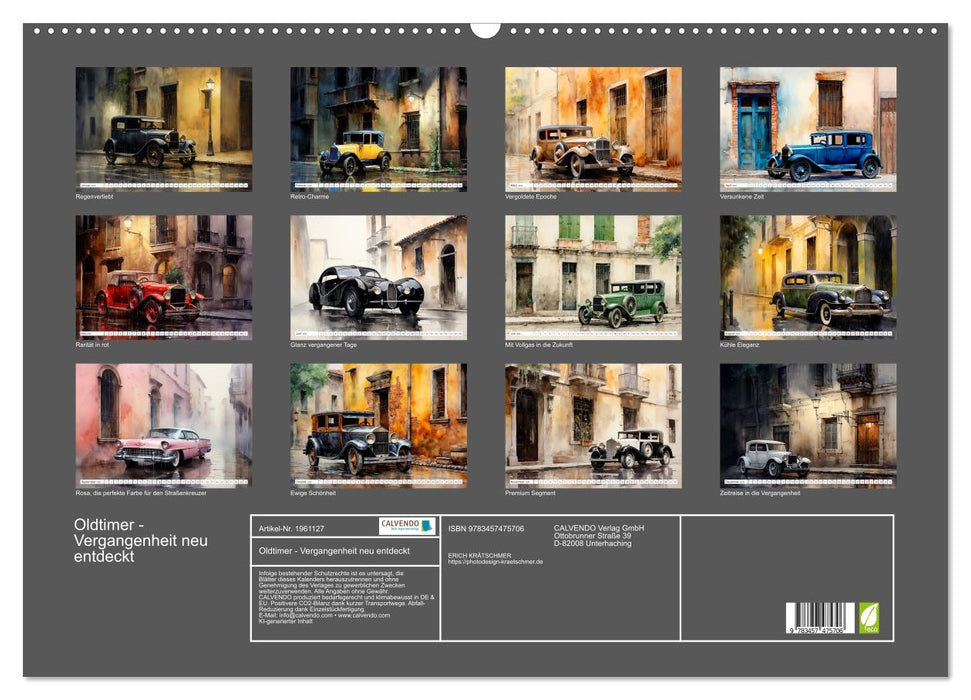 Oldtimer - Vergangenheit neu entdeckt (CALVENDO Wandkalender 2026)