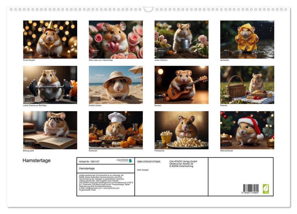 Hamstertage (CALVENDO Wandkalender 2026)