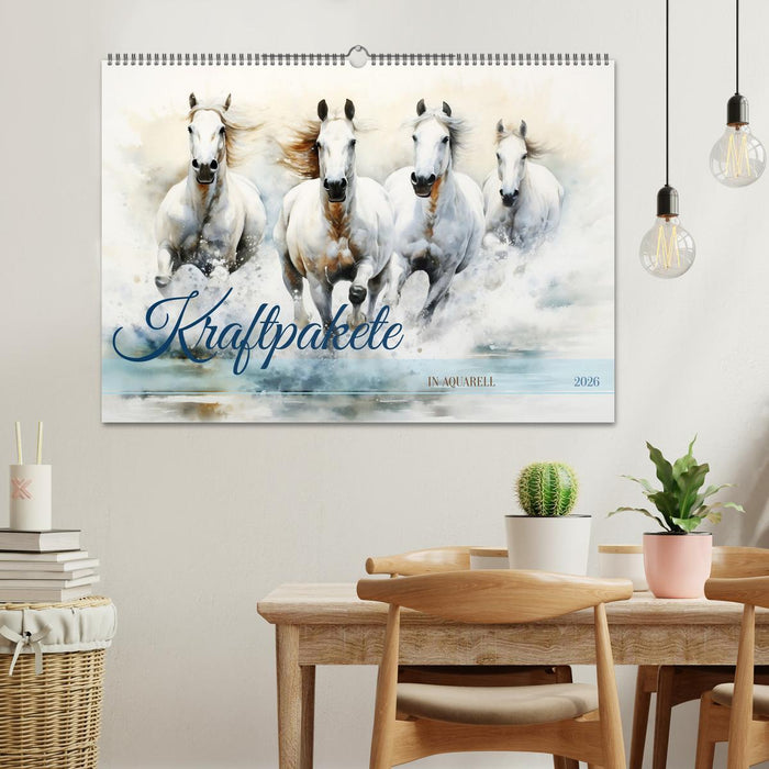 Kraftpakete in Aquarell (CALVENDO Wandkalender 2026)