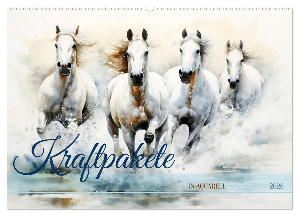 Kraftpakete in Aquarell (CALVENDO Wandkalender 2026)