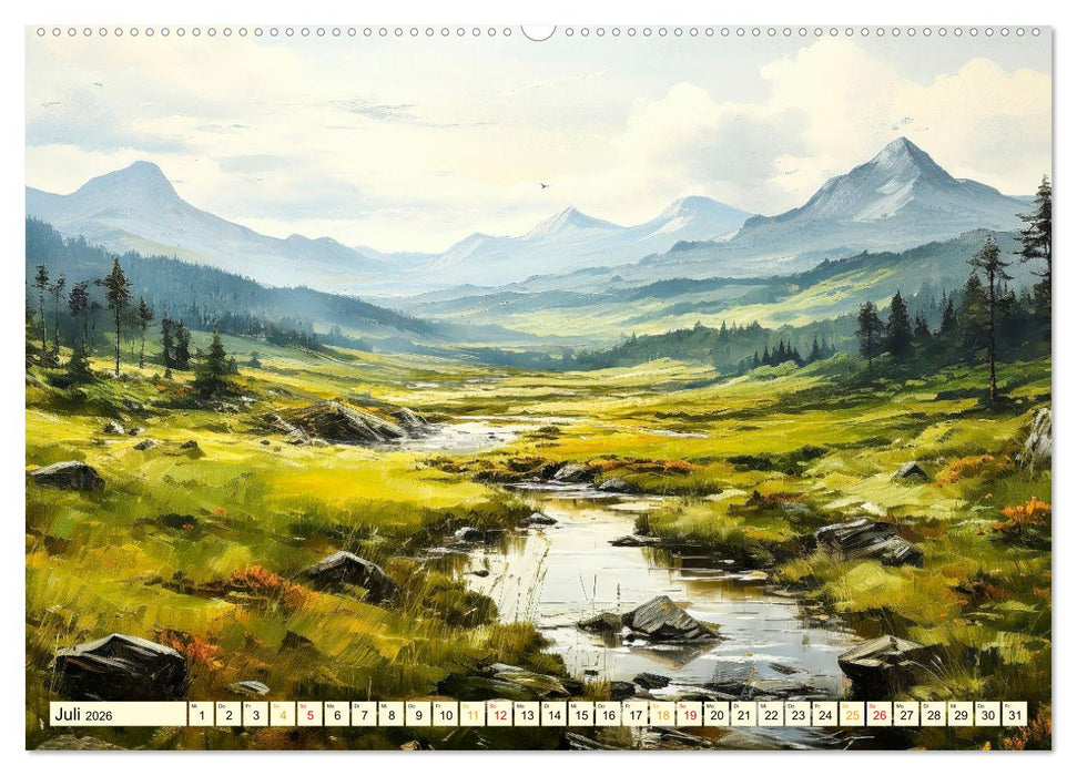 Eine Landschaft im Jahr (CALVENDO Premium Wandkalender 2026)