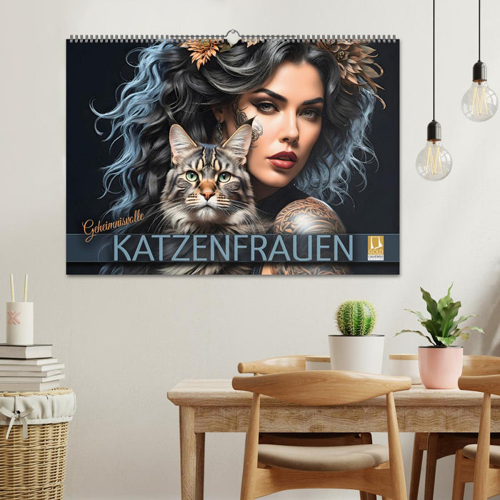 Geheimnisvolle Katzenfrauen (CALVENDO Wandkalender 2026)