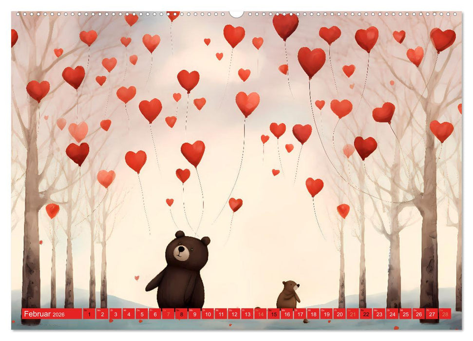 Bärige Illustrationen (CALVENDO Wandkalender 2026)