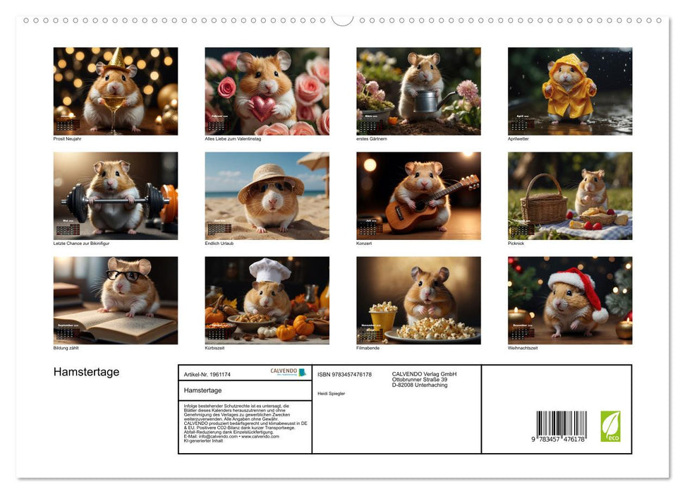 Hamstertage (CALVENDO Premium Wandkalender 2026)