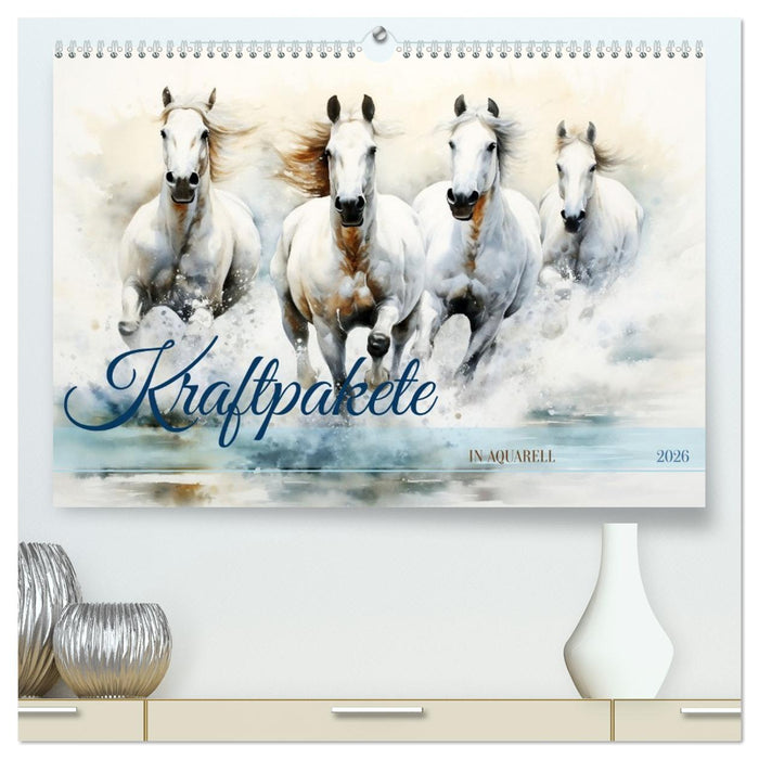 Kraftpakete in Aquarell (CALVENDO Premium Wandkalender 2026)