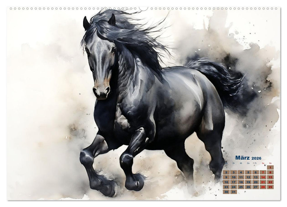 Kraftpakete in Aquarell (CALVENDO Premium Wandkalender 2026)