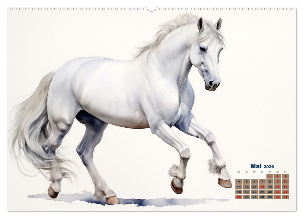 Kraftpakete in Aquarell (CALVENDO Premium Wandkalender 2026)