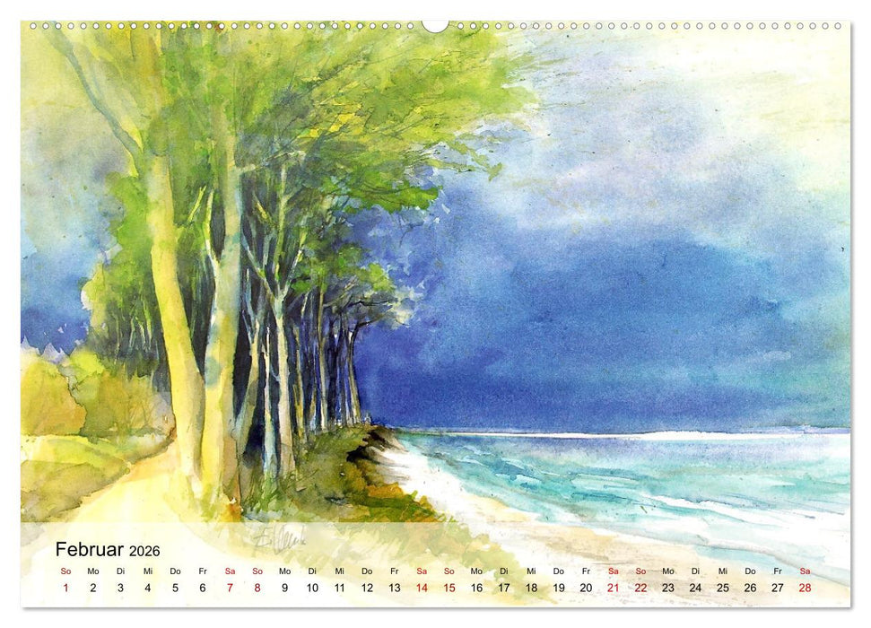 Aquarell auf Reisen - mit Eckard Funck (CALVENDO Wandkalender 2026)