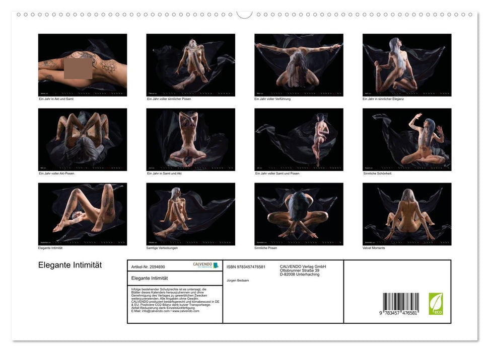 Elegante Intimität (CALVENDO Premium Wandkalender 2026)