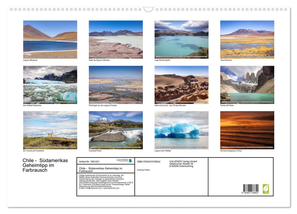 Chile - Südamerikas Geheimtipp im Farbrausch (CALVENDO Wandkalender 2026)
