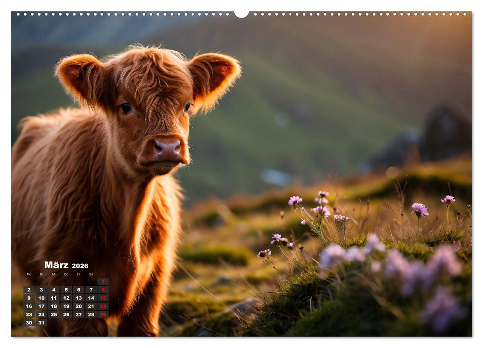 Highland Kühe (CALVENDO Wandkalender 2026)