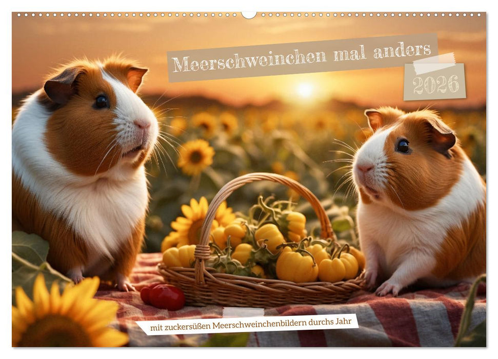 Meerschweinchen mal anders! (CALVENDO Wandkalender 2026)