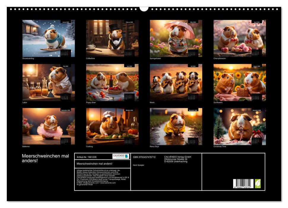 Meerschweinchen mal anders! (CALVENDO Wandkalender 2026)