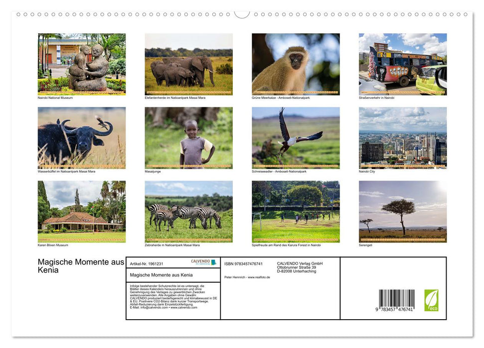 Magische Momente aus Kenia (CALVENDO Premium Wandkalender 2026)