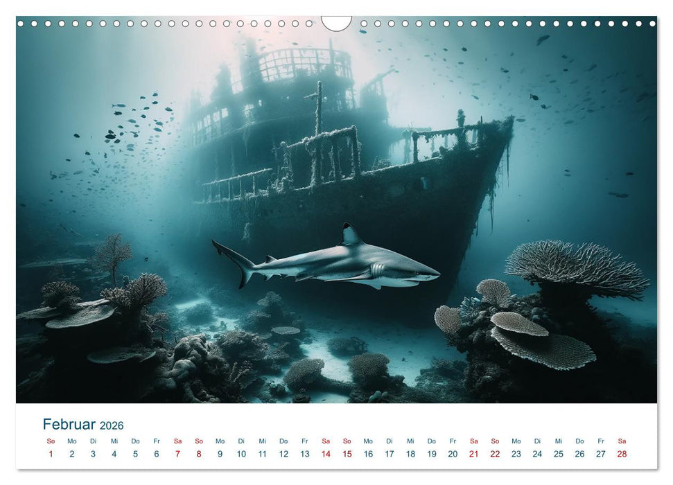 Weiße Haie (CALVENDO Wandkalender 2026)