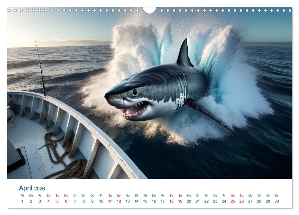 Weiße Haie (CALVENDO Wandkalender 2026)
