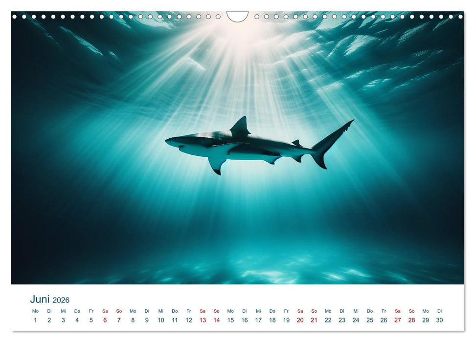 Weiße Haie (CALVENDO Wandkalender 2026)
