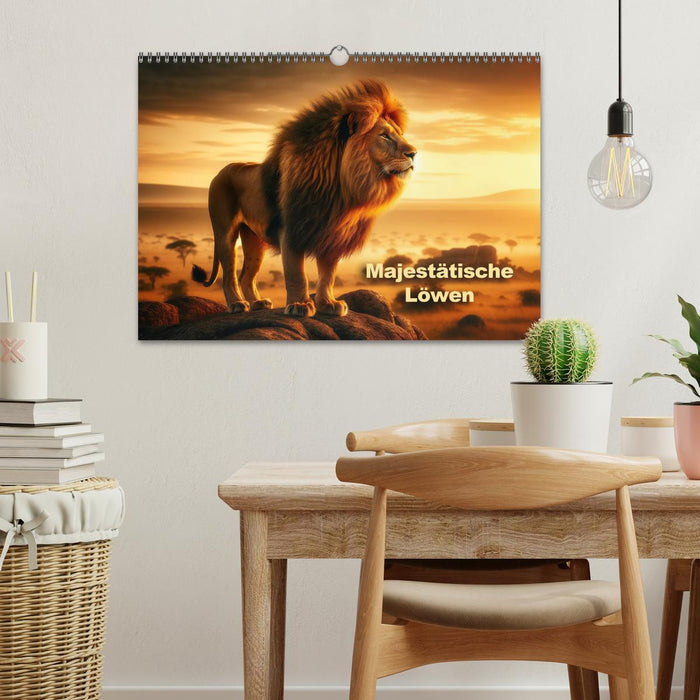 Majestätische Löwen - Die Herrscher der Wildnis (CALVENDO Wandkalender 2026)
