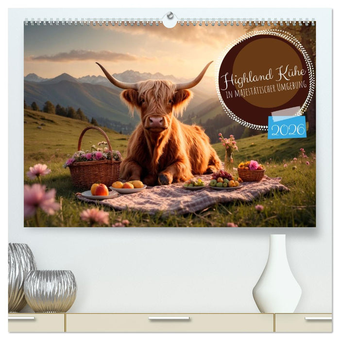 Highland Kühe (CALVENDO Premium Wandkalender 2026)