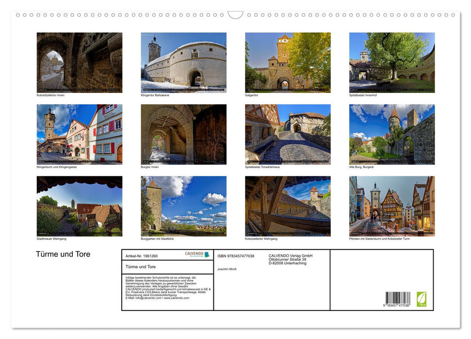 Türme und Tore (CALVENDO Wandkalender 2026)