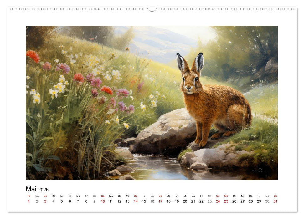 Hasenliebe (CALVENDO Premium Wandkalender 2026)