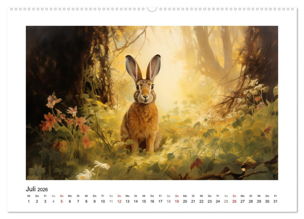 Hasenliebe (CALVENDO Premium Wandkalender 2026)