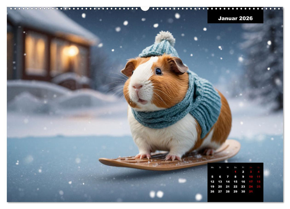 Meerschweinchen mal anders! (CALVENDO Premium Wandkalender 2026)