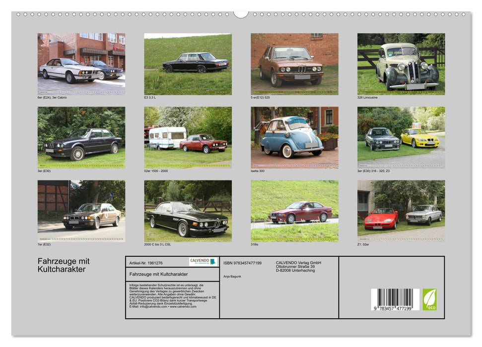 Fahrzeuge mit Kultcharakter (CALVENDO Premium Wandkalender 2026)